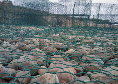 Les paniers de Gabion enduits par PVC, roche ont rempli des cages de Gabion pour l'ingénierie de port maritime