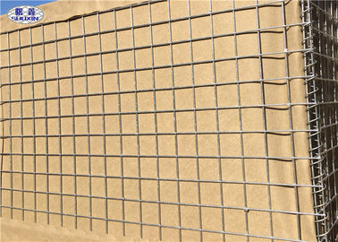 Barrières militaires de Hesco de mur de sable galvanisées par HDP du mil 7 avec le géotextile UV de protection de 300 GSM