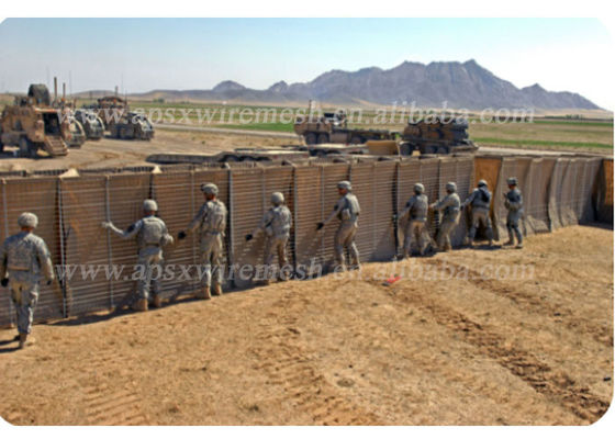 Barrière militaire du mil 10 de mur de protection de bord de barrières pliantes de 4mm Hesco
