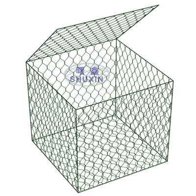 La pierre flexible de boîte de Gabion de fil de la structure 4mm a rempli taille 2*1*1 M de cage