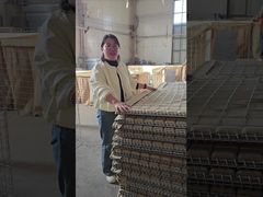 Gabion soudé galvanisé doublé de géotextile rempli de sable pour la protection des barrières défensives