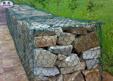 Cages de mur de Gabion/mur de soutènement hexagonaux faits sur commande roche de grillage