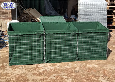 Barrières militaires vertes de Hesco galvanisées par HDP pour les fortifications provisoires