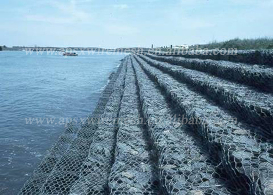 le mur de Gabion de fil d'acier de fer de 2*1*1m met en cage la rivière de contrôle d'érosion