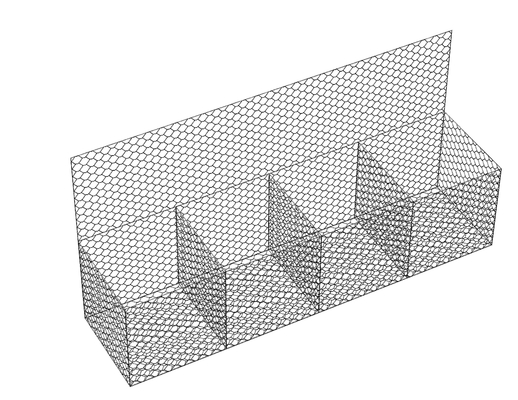 unités galvanisées hexagonales de remplissage de pierre de difficulté de preuve de rouille de mur de 4x1x1m Gabions 3.8mm