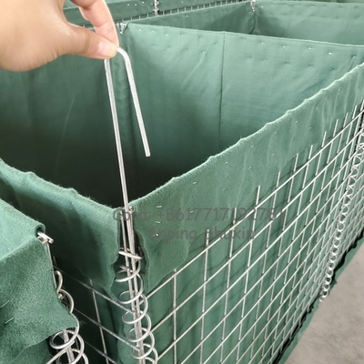 Protection de la sécurité en acier Mesh Gabion Boîte barrière défensive Galvanisé Gabion remplissage de sable mur