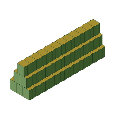 Contrôle anti-rouille contre les inondations soudée Hesco Barrière Gabion Boîte pour la barrière de défense