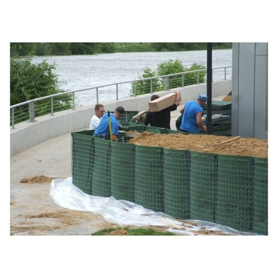Vente à chaud barrière défensive galvanisée galvanisée barrières défensives rock cages conteneur