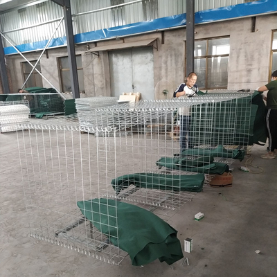 Galvanisée soudage anti-corrosion HESCO mur de barrière militaire défensive avec vert foncé au Canada