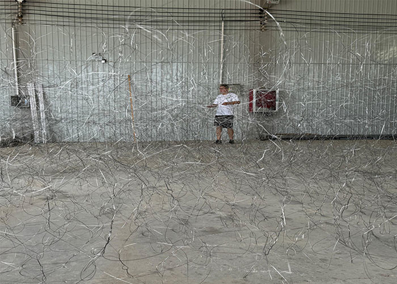 Réseau d'interception caché Réseau de barrière de réservoir Réseau blindé de véhicule blindé Réseau de fil d'acier antichar
