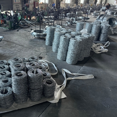 1.6 mm 500 m 25 kg/rouleau fil barbelé galvanisé trempé à chaud