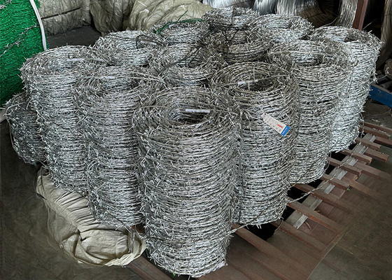 Clôture en acier enduit de zinc Clôture de sécurité en fil de fer en fil de fer barbelé