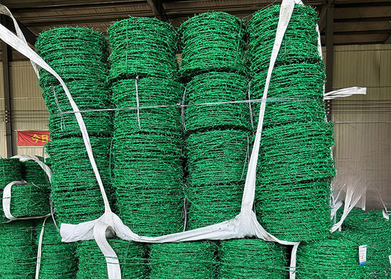 Rouleau de clôture à fil barbelé à simple ou double brin commun de sécurité tordu
