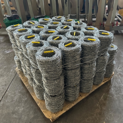 Fabrique en gros de fil barbelé pour la protection des frontières, PVC ou galvanisé anti-rouille et anti-corrosion