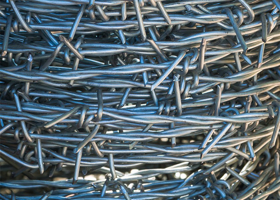 Protection de l'exploitation agricole 12,5 épaisseur double brin bobines de fil barbelé galvanisé à torsion traditionnelle