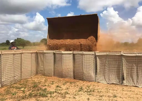 Résistance au sable à l'explosion Muro de retenue barrière défensive Clôture de sécurité