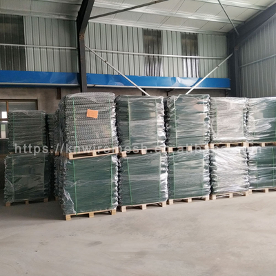 350g de zinc aluminium matériaux barrières défensives soudés mur en gabion avec sable / géotextile vert