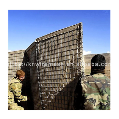 Bastion défensif galvanisé lourd rempli de sable militaire Barrières Hesco Blast Wall