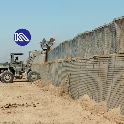 Barrière anti-corrosion en gabion lourd Galfan revêtement Mi10 Barrière défensive pour mur de soutènement d'urgence