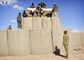 Mur militaire de sable de barrière de Brown Hesco, mur de soutènement de paniers de Gabion