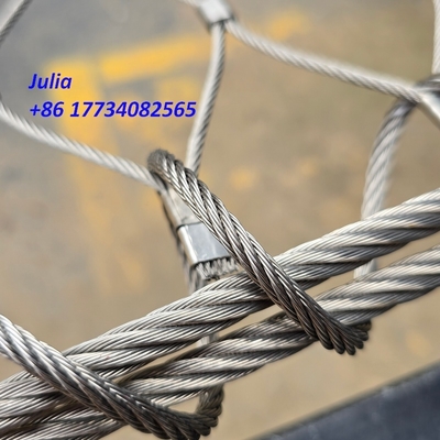 Protection Anti Drone Netting Stainless Steel Ferrule Rope Mesh