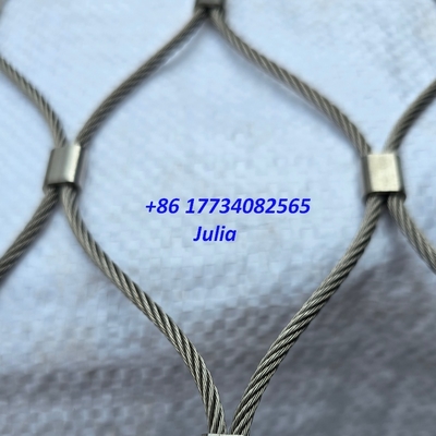 Decoration Stainless Steel Wire Rope Ferrule Anti Drone Mesh Netting 3x3m
