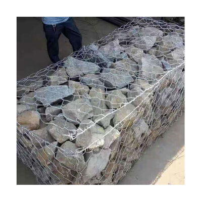 Galvanized 6*8cm Hexagonal Gabion Mesh 1*1*1m Gabion Basket Retaining Wall Fence