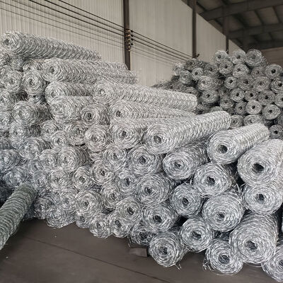 Galvanized 6*8cm Hexagonal Gabion Mesh 1*1*1m Gabion Basket Retaining Wall Fence