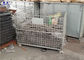 La palette en acier de grillage met en cage le stockage résistant pliable pour l'entrepôt