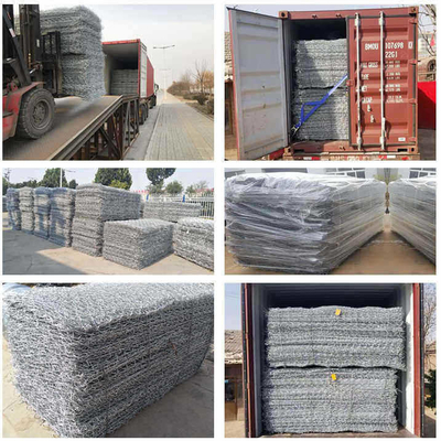 Le PVC vert a enduit la boîte de 2.7mm Gabion pour le renfort de lutte contre les inondations de rivière