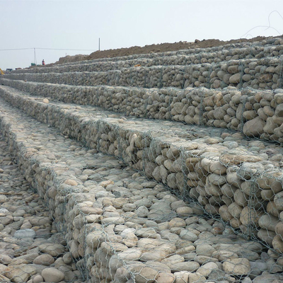 conception hexagonale galvanisée lourde tissée par 2.7mm de mur de soutènement de paniers de Gabion