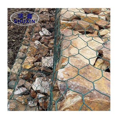 Paniers en acier de Gabion de pente de rivière du trou 8*10cm 2*1*1m galvanisés tissé