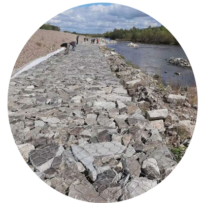 Basse pierre hexagonale du grillage 2x1x1 Gabion de fer galvanisée à chaud