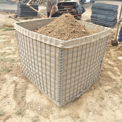 Barrière militaire 50 x 50mm de sable de Hesco de fil de Galfan