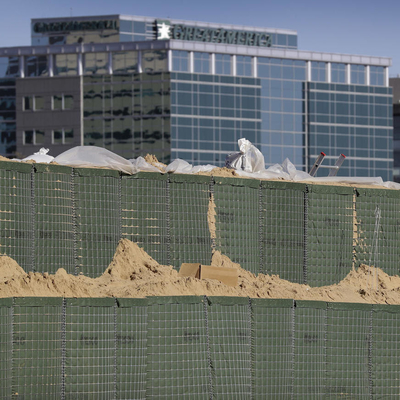 Barrière galvanisée d'armée remplie de sable pour le mur de soutènement de protection de soldat