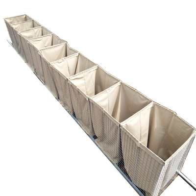 Barrière militaire sac en maille métallique sac hesco anti-explosion en acier inoxydable pour barrière murale en sable hesco