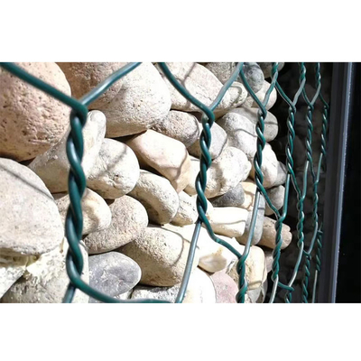La taille standard Gabion enferment dans une boîte trois hexagonaux a tordu le mur de soutènement galvanisé