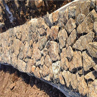 panier de roche du panier de gabion de 8cm x de 10cm Mesh Spacing Galvanized/PVC Gabion