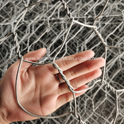 Mur de soutènement enduit par PVC de paniers de Gabion en métal