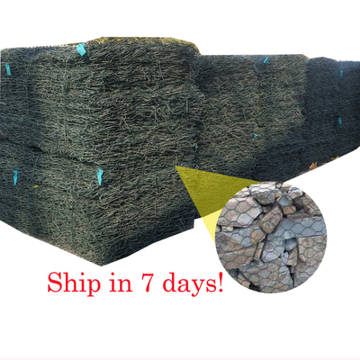 panier galvanisé par 8x10cm 2.7mm de 6x2x0.5m Gabion