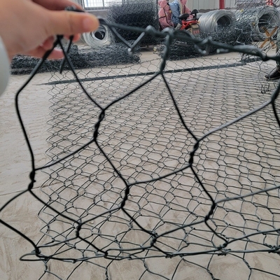 paniers enduits de Gabion de PVC de 100x120mm 2x1x1 3.05mm zinc de 270 GM/M