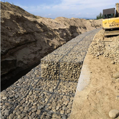 Panier de gabion galvanisé de 27 mm pour la protection de la rivière