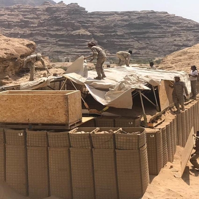 Tour de garde soudée galvanisée de barrière de Hesco pour le département militaire de Denfese
