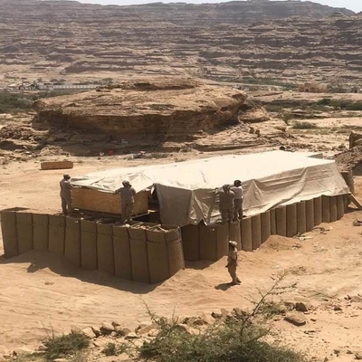 Le champ de tir militaire MIL 10 a soudé la barrière de Gabion Hesco Glavanized