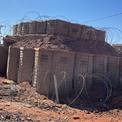 Concertainer rempli de terre pour la boîte soudée de Gabion de Galfan en tant que barrières militaires de Hesco
