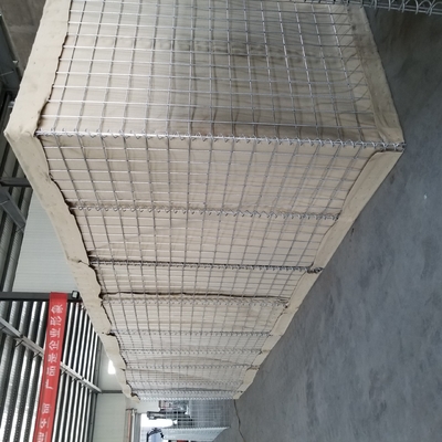 Barrière défensive de mil 10 Hesco de protection de rivière avec le géotextile de couleur du sable 300g