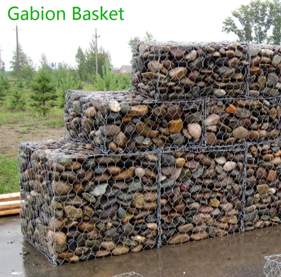 Fil Mesh Retaining Wall Gabion Wall d'anticorrosion pour la protection d'inondation 2 x 1 x 0.5M