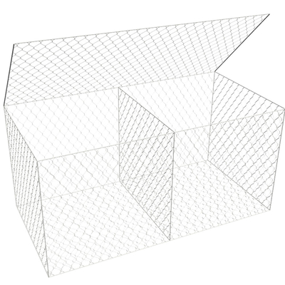 Les doubles paniers tordus de 8x10cm galvanisés par HDG Gabion lapident les cages remplies de fil