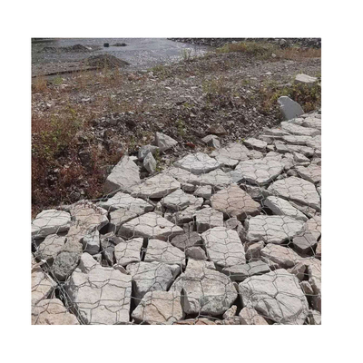 Érosion hexagonale de Gabion enduite par PVC  Stone Cages 2x1x0.5m résistante