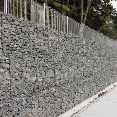 Gabions pliables remplis de pierre tissés pour le projet de rivière et sous le pont